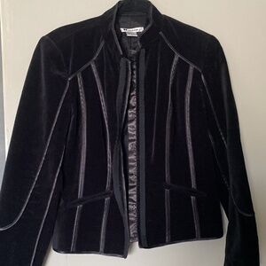 Beautiful Black Velvet Jacket Size 10